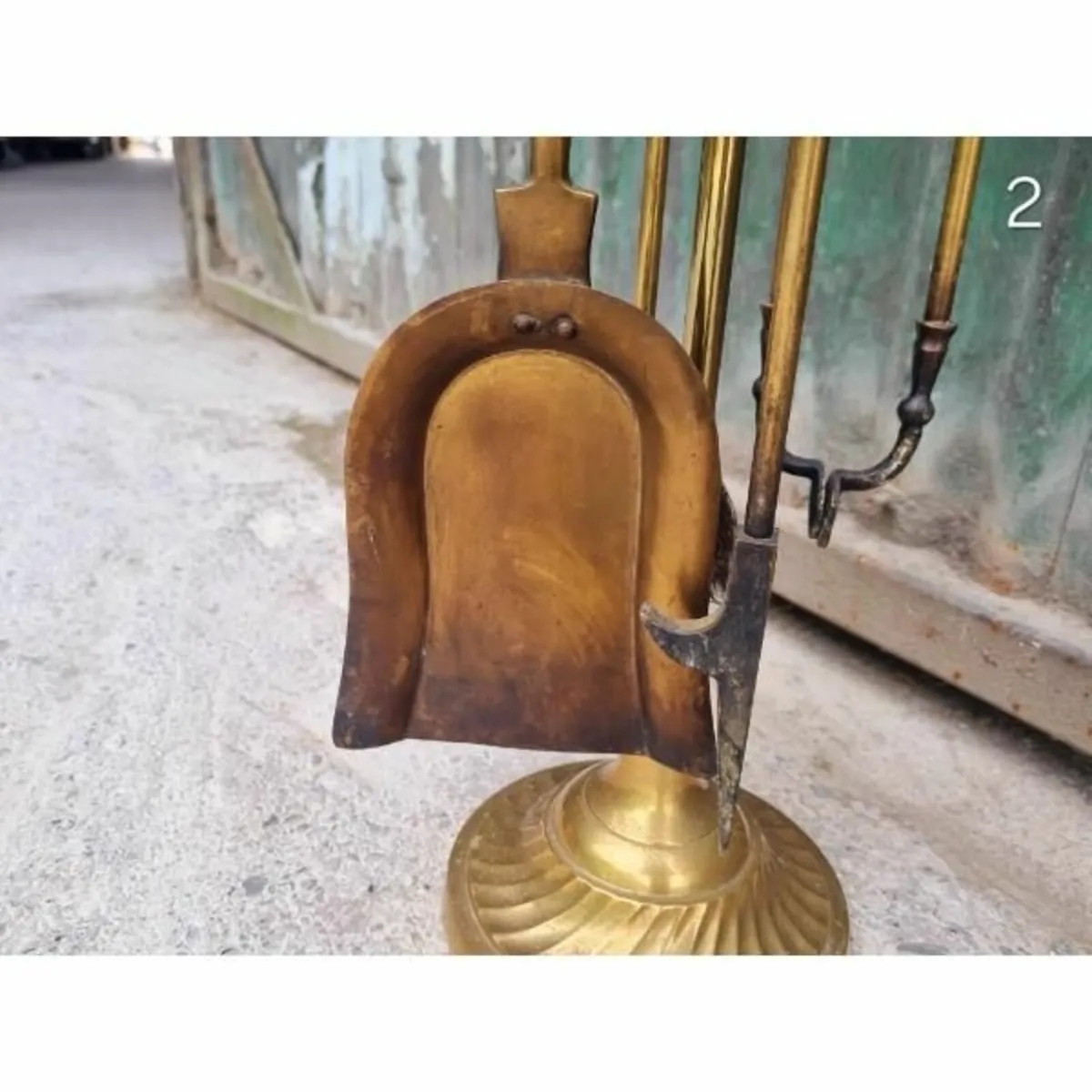 4 piece Brass Fireside Companion Set KAS537 - Image 3
