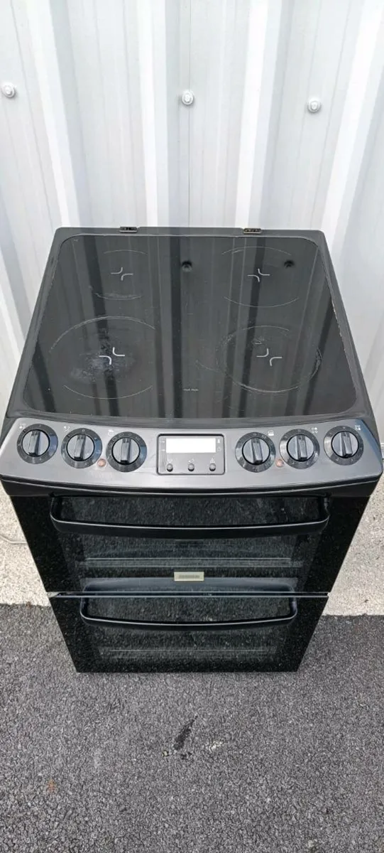 Zanussi 55cm Double Oven Electric Cooker In Black - Image 2