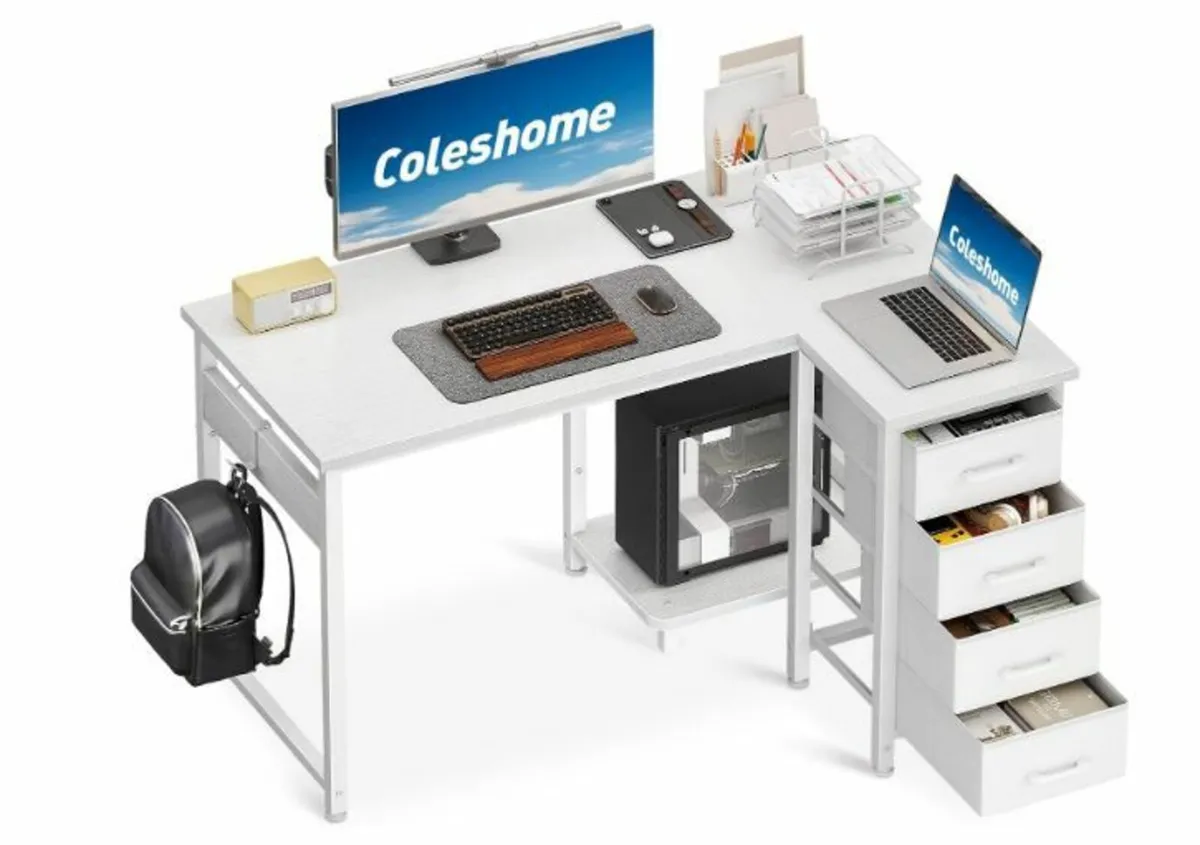 Corner Desk, 100 x 70 cm, L Shape Desk - Image 1