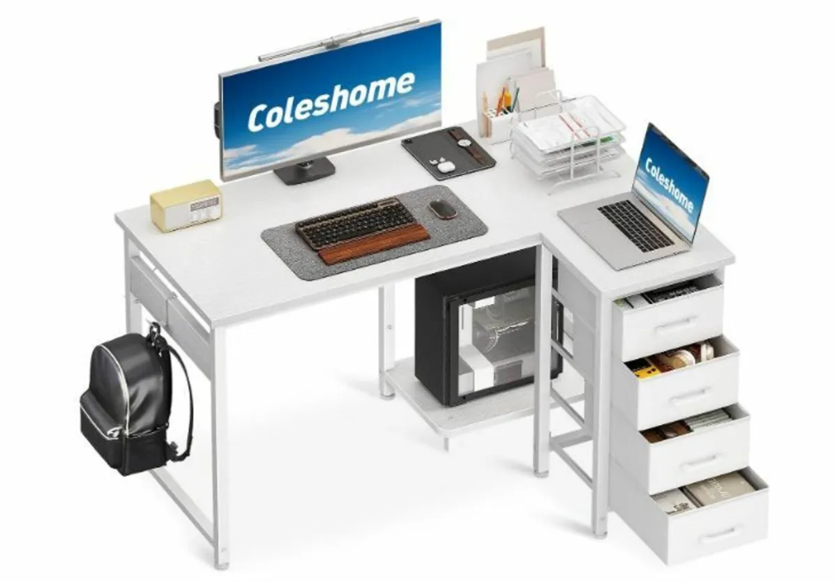 Corner Desk, 100 x 70 cm, L Shape Desk - Image 4