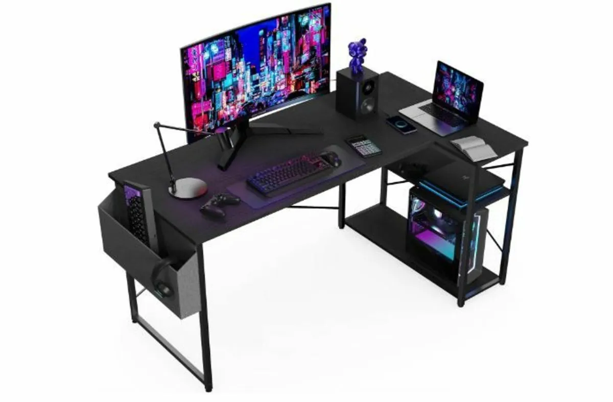 L-Shaped Desk - 100 x 70 cm Gaming Table - Image 1