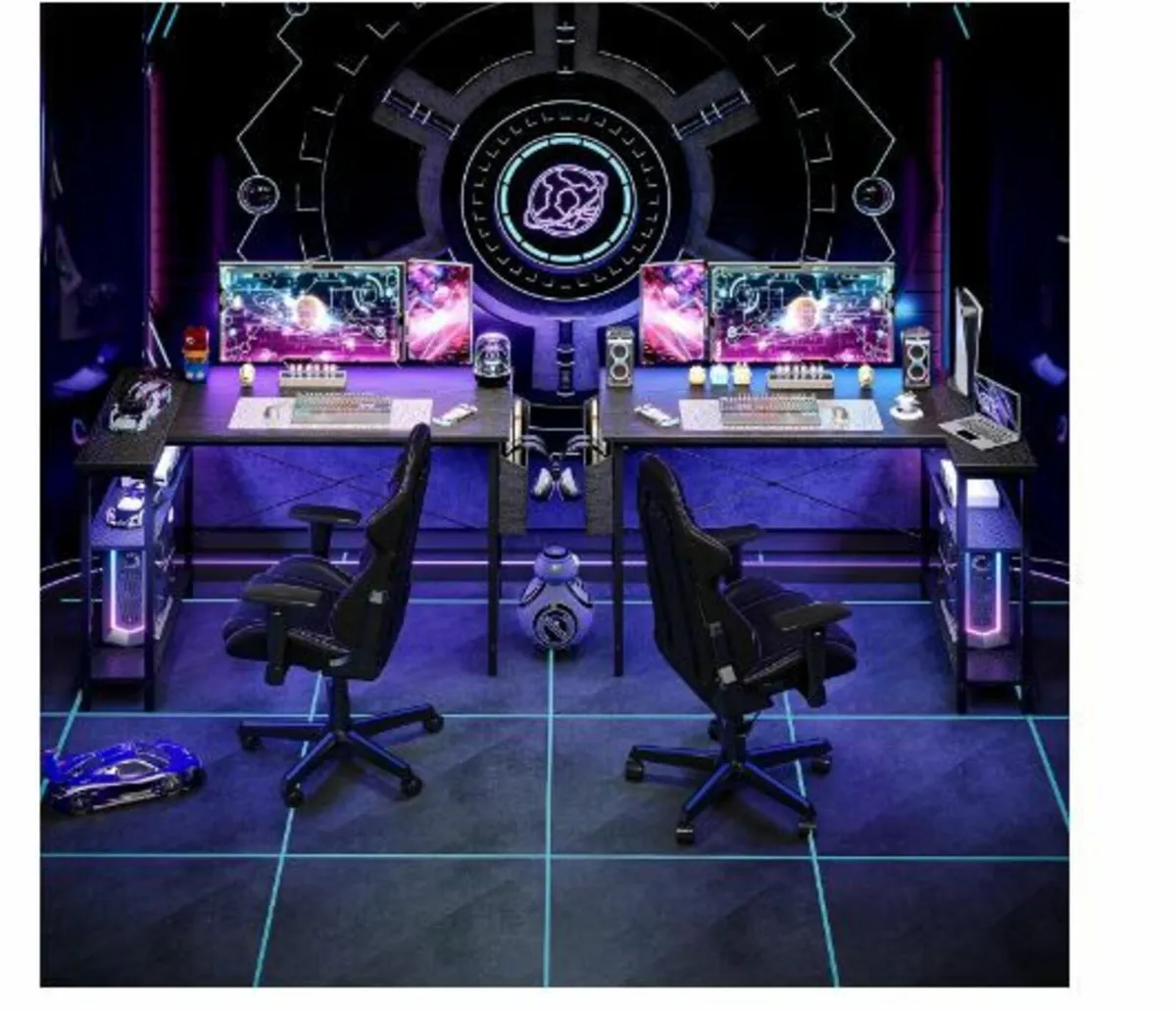 L-Shaped Desk - 100 x 70 cm Gaming Table - Image 3