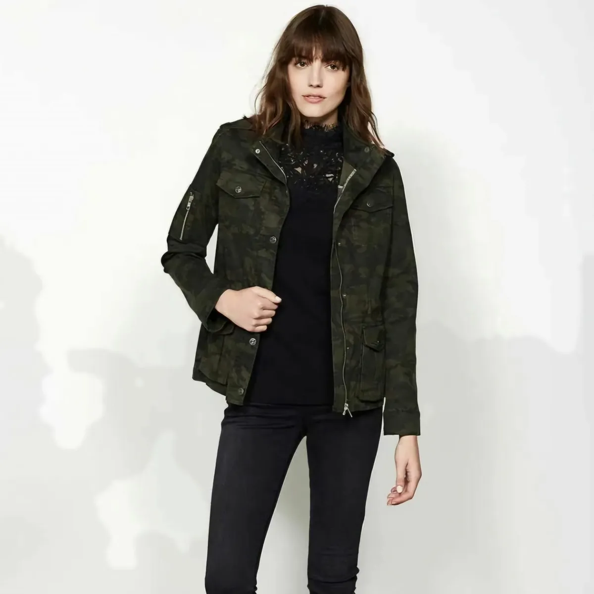 Mint Velvet Camouflage Army Green Jacket 10UK/38EU - Image 2