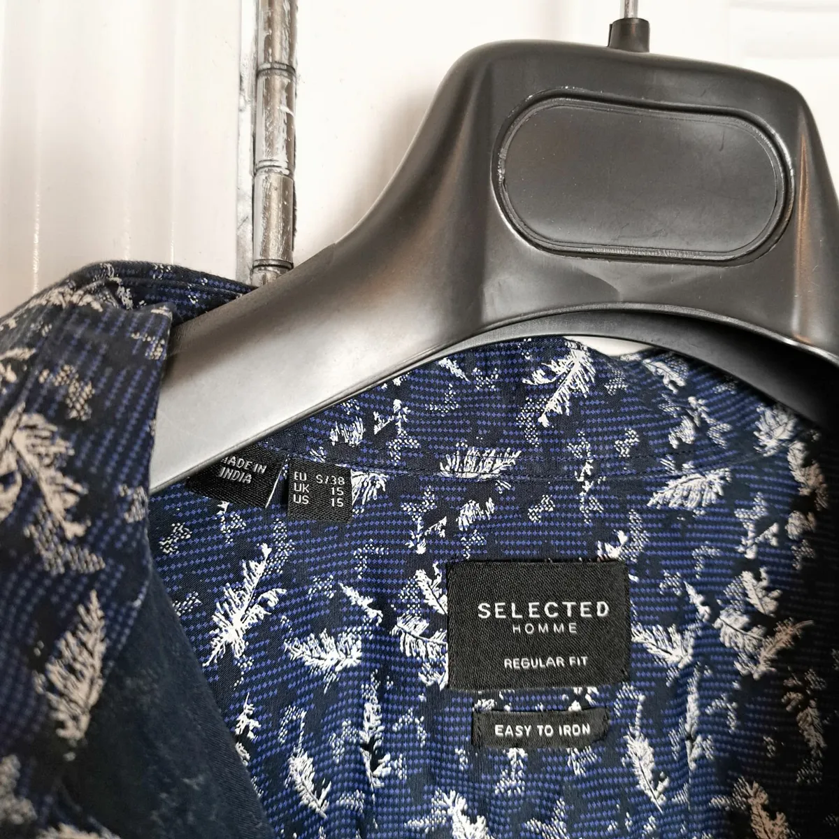 Selected Homme Regular Fit Navy Printed Shirt S - Image 4