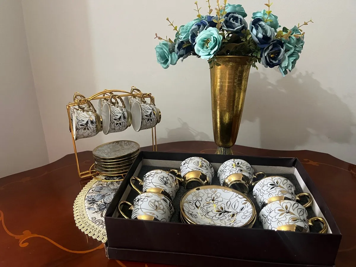 Vintage Delicate Floral Designed Ceramic Set/NEW - Image 1
