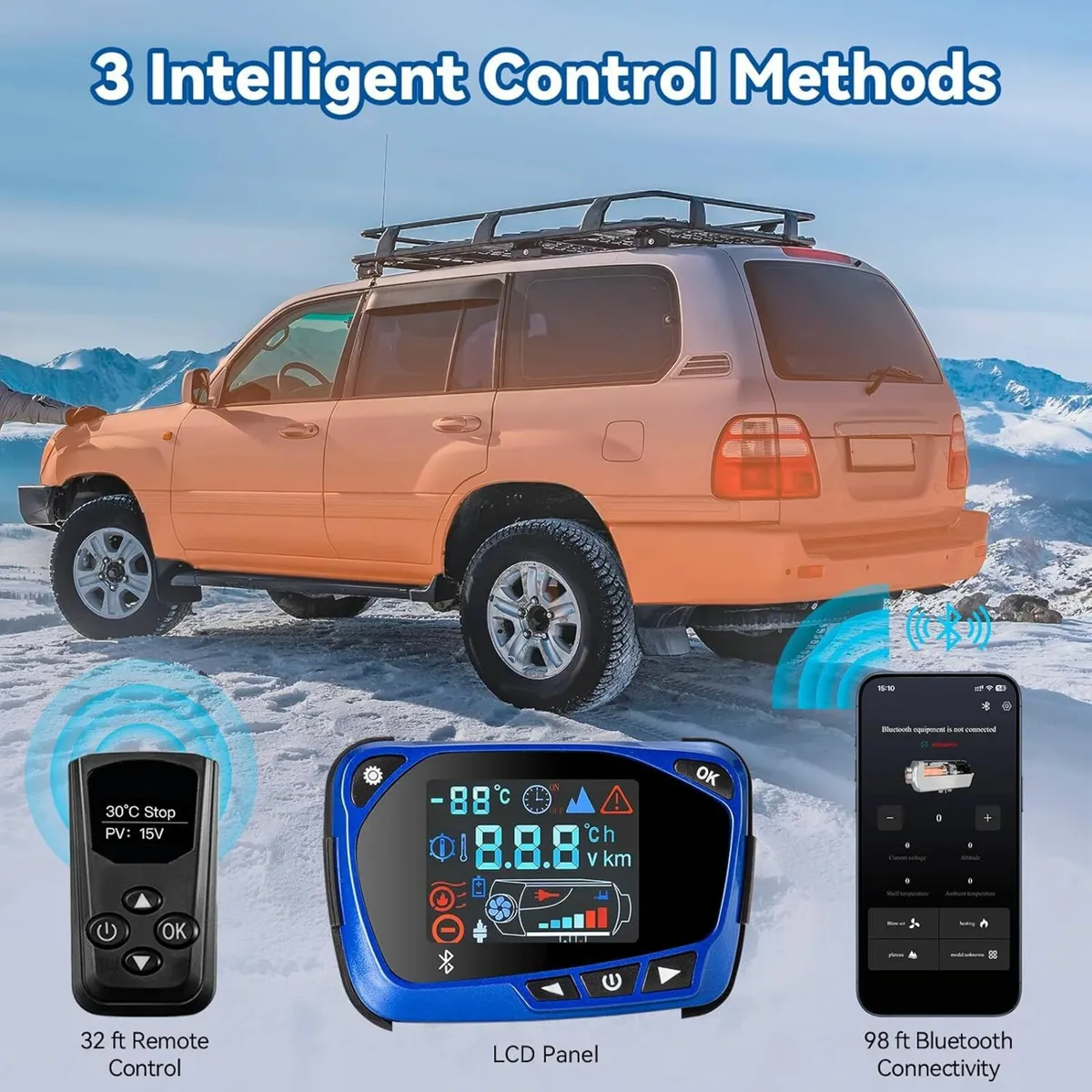12V 8KW Diesel Heater,LCD,Remote,Bluetooth - Image 4
