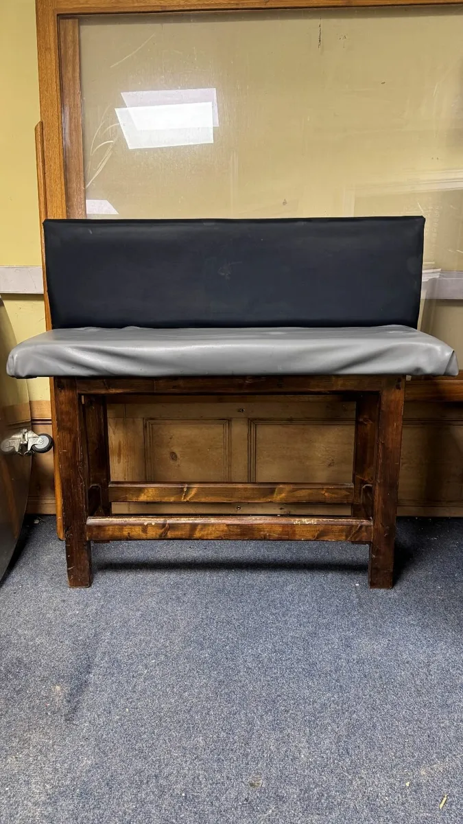 Tall cushioned Bench