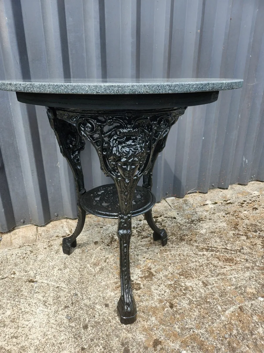 Antique Cast Iron Bistro Table - Image 1