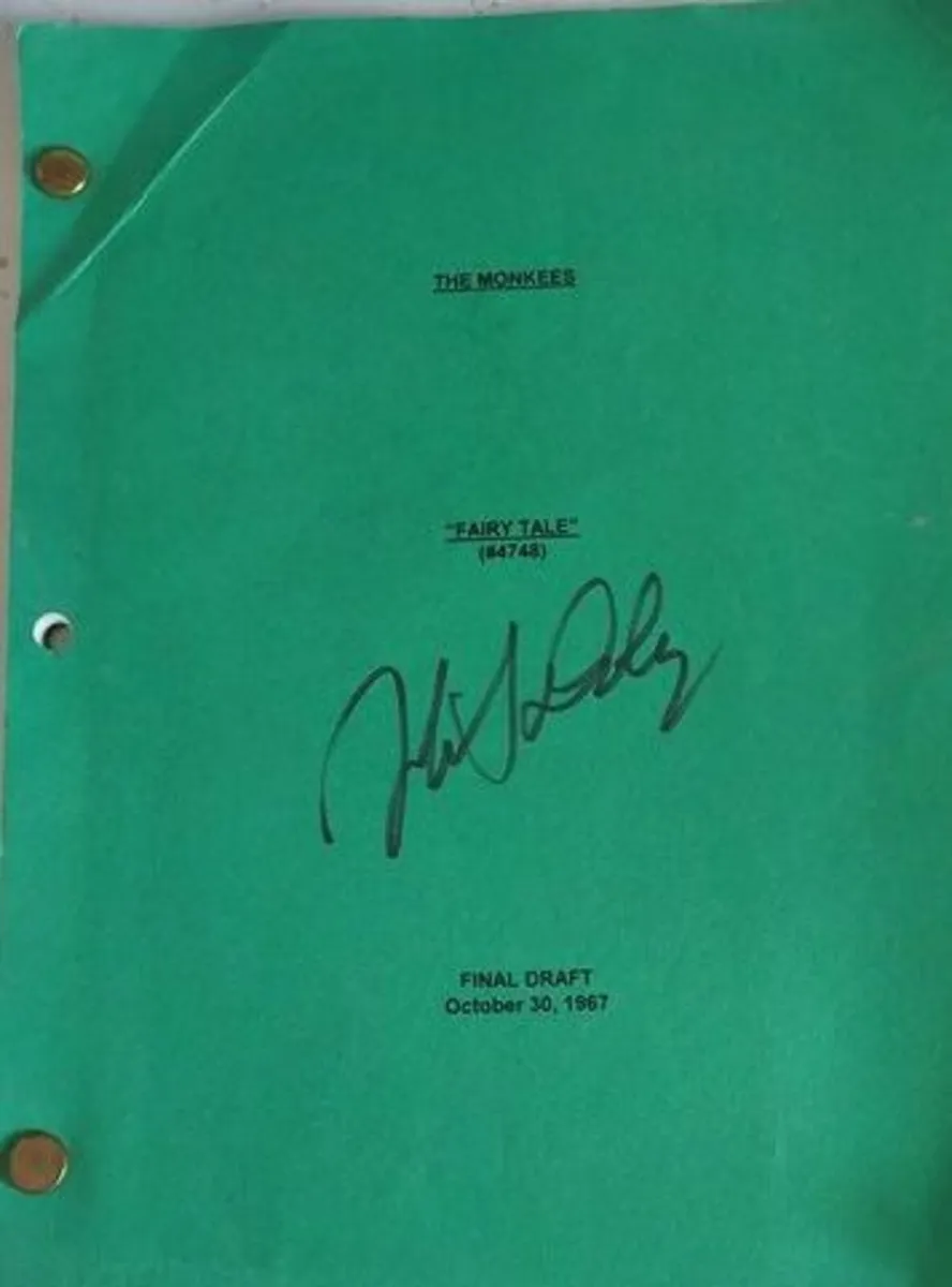 Autographed Monkees TV Show Script & Micky's Secre - Image 2