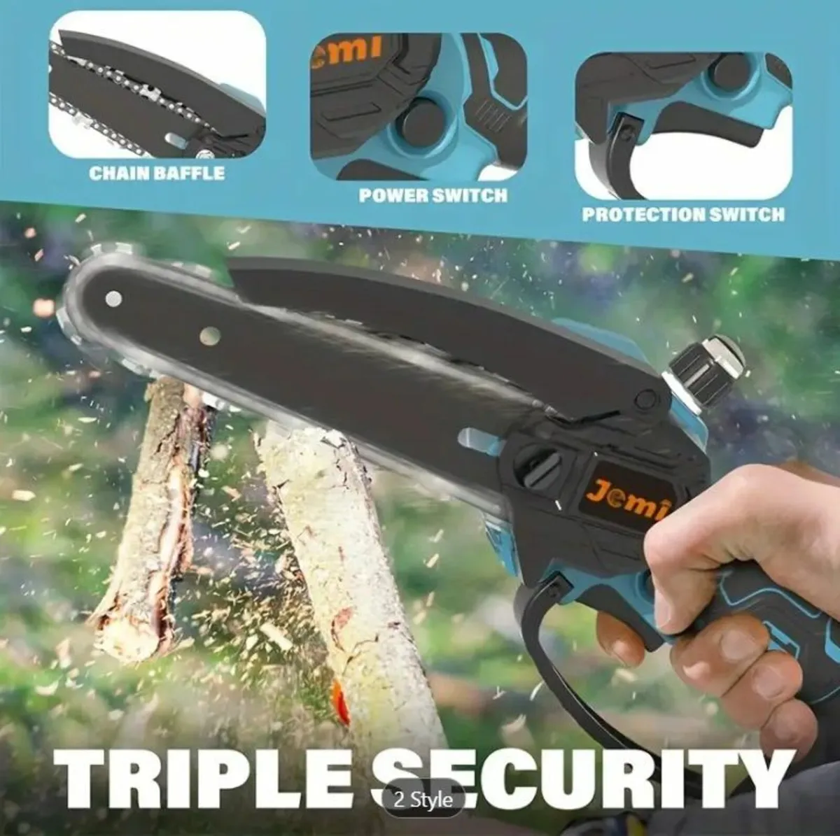 Portable Mini Cordless Chainsaw for Cutting Wood - Image 4