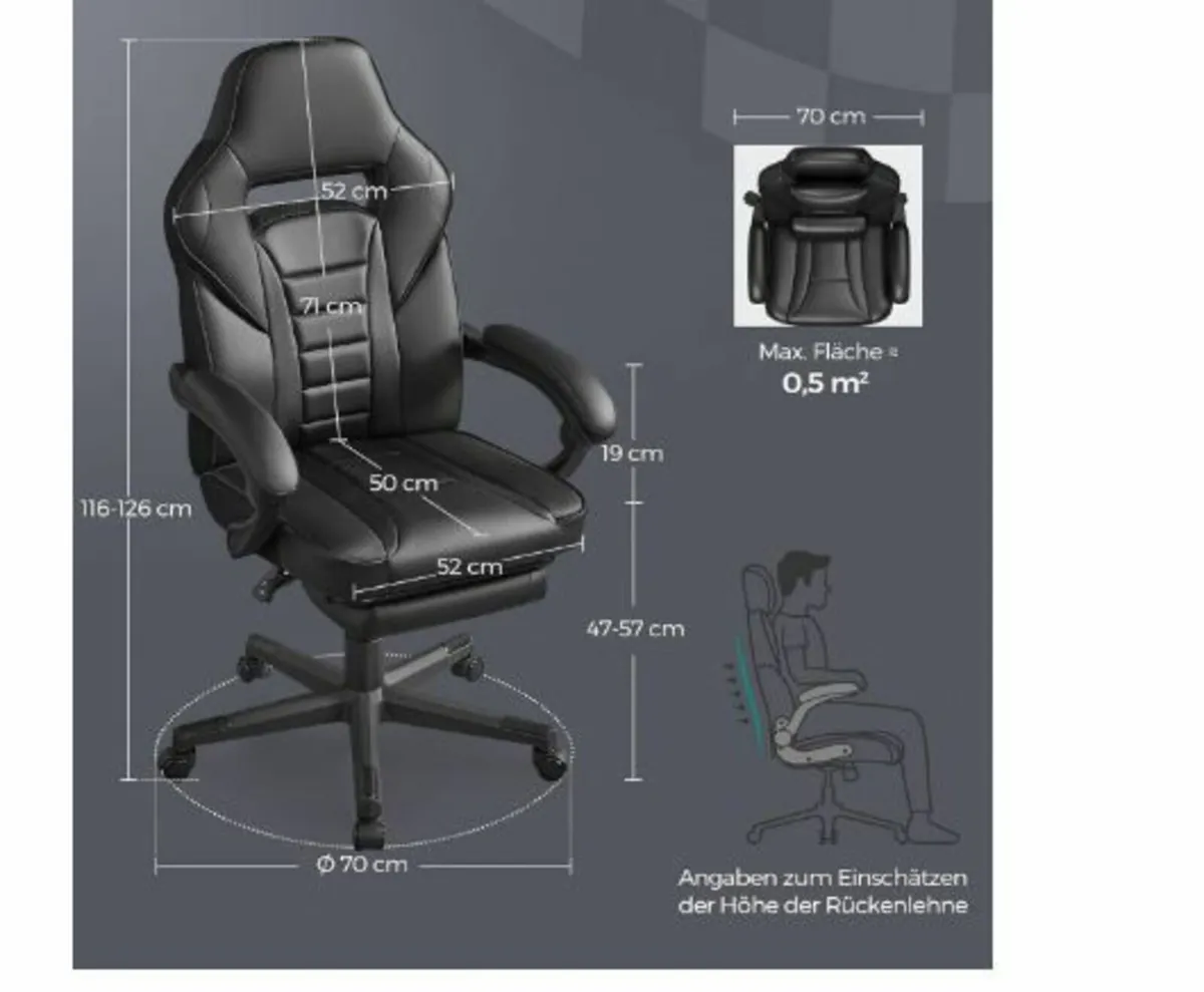 Office Chair Desk Chair Extendable - Image 2