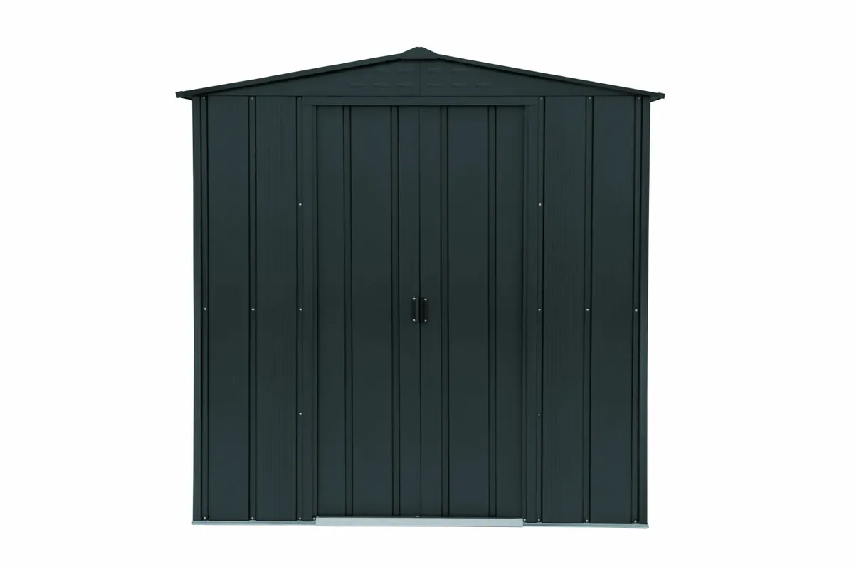 6x4 TOP Steel Sheds in Anthracite Grey. - Image 2