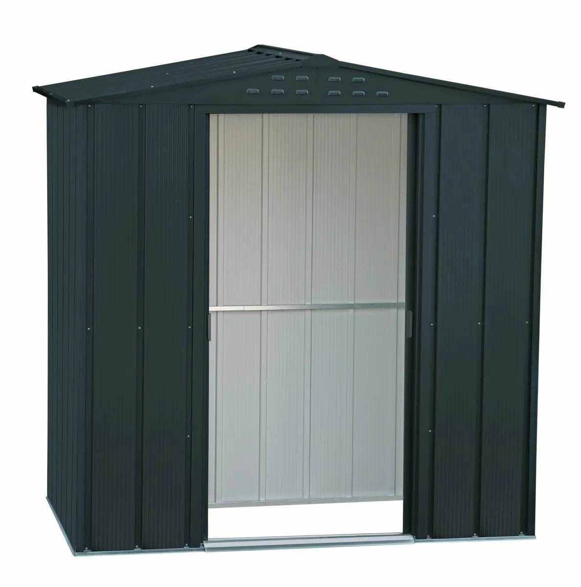 6x4 TOP Steel Sheds in Anthracite Grey. - Image 3