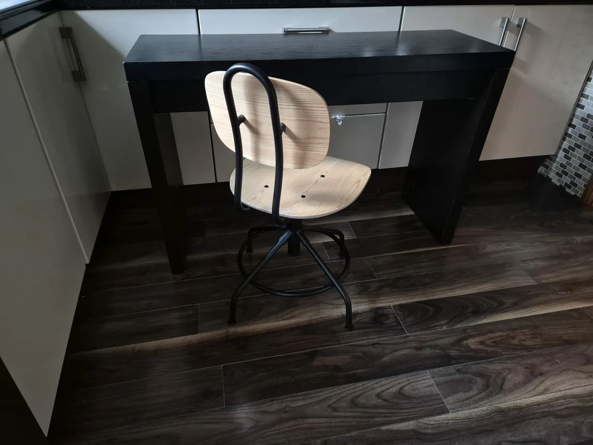 Ikea Malm desk with Kullaber Swivel Chair - Image 1