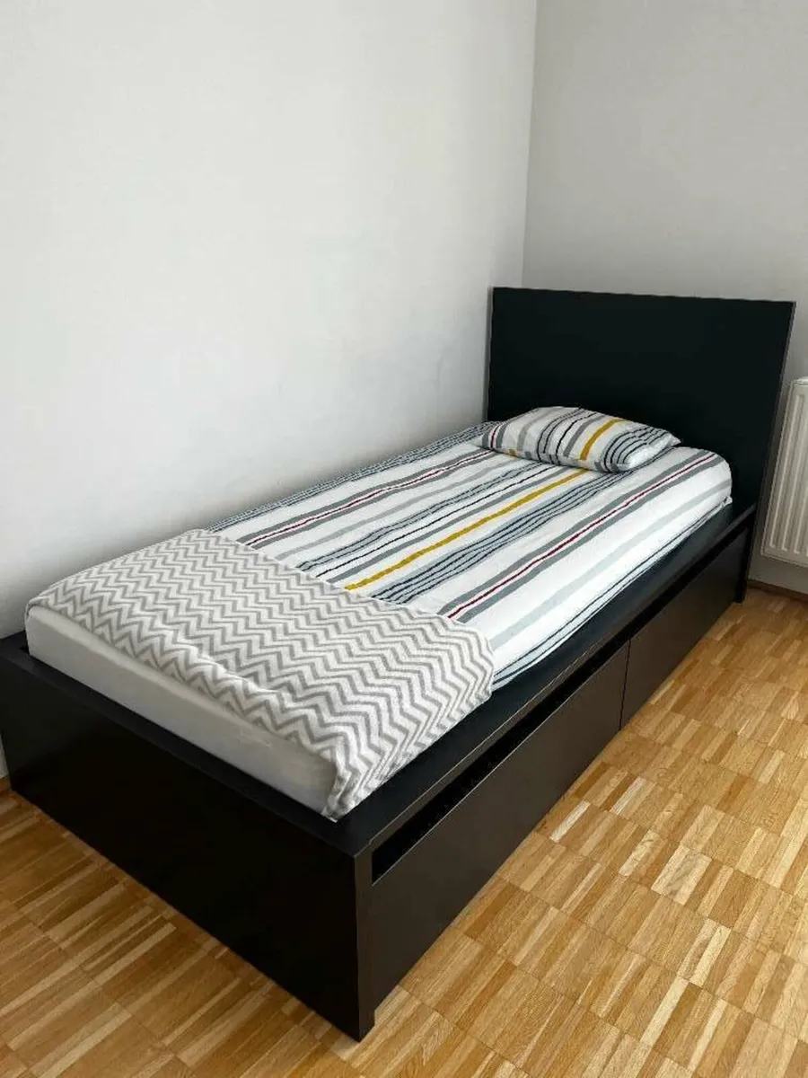 Ikea Malm Single bed 2 Storage Drawers & Mattress
