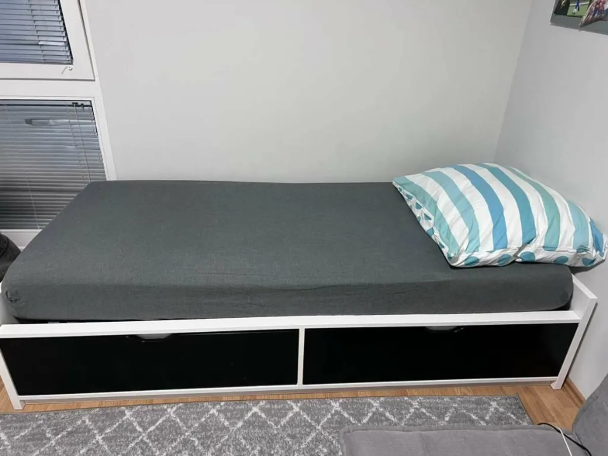 Ikea Flexa Single bed 2 Storage Drawers & Mattress - Image 1
