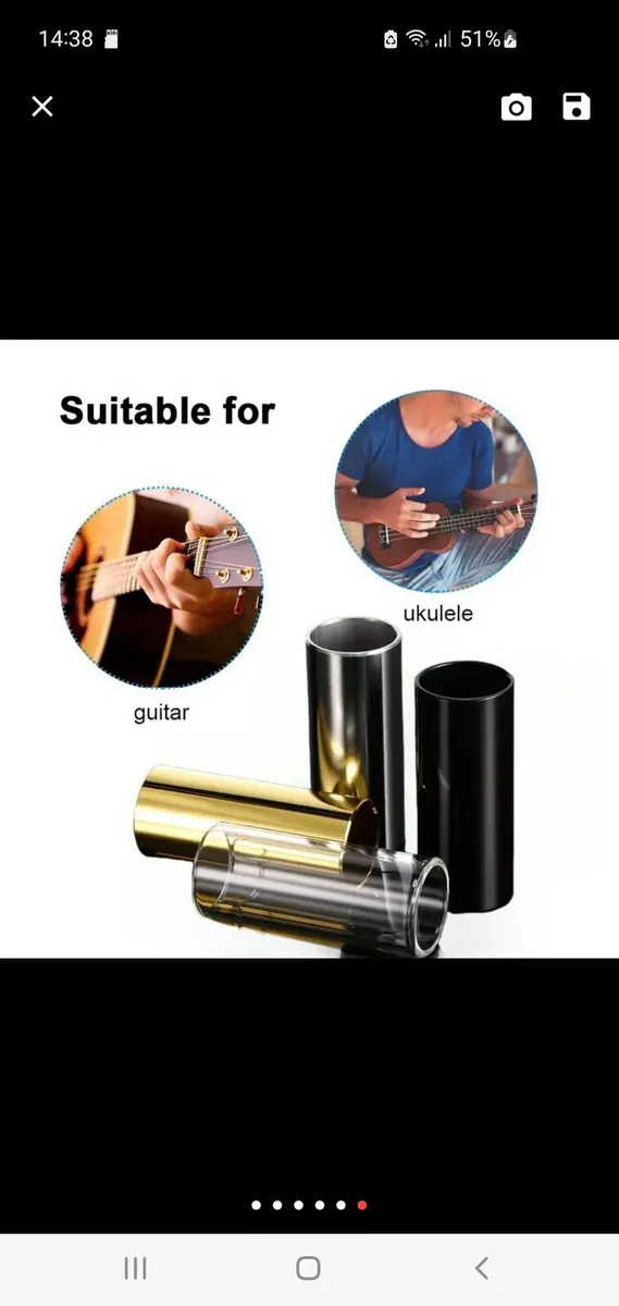 Guitar Slides. Steel or Glass - Image 2