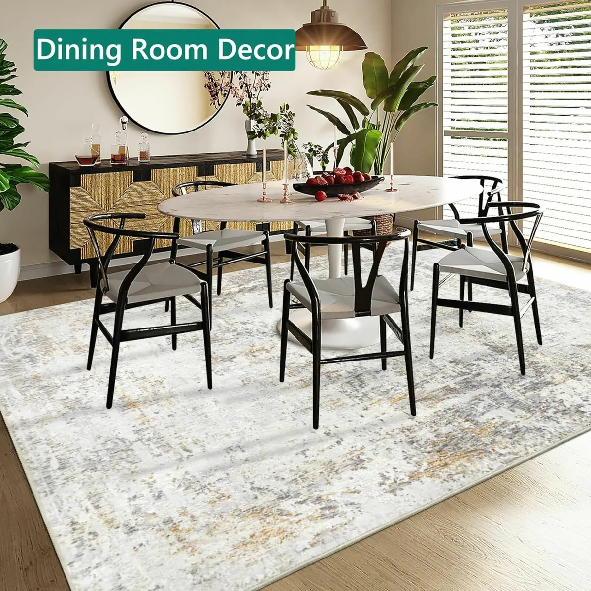 160x230cm Large Abstract Rugs Living Room Beige - Image 4