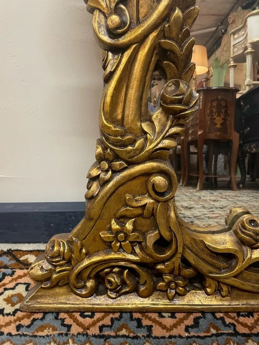 Large Ornate Rococo Style Gilt Mirror - Image 2