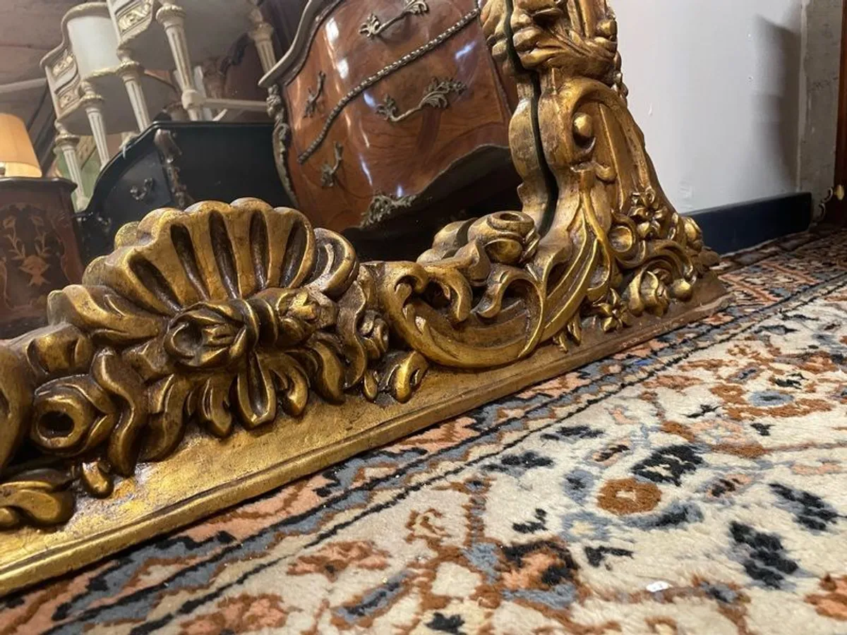 Large Ornate Rococo Style Gilt Mirror - Image 3