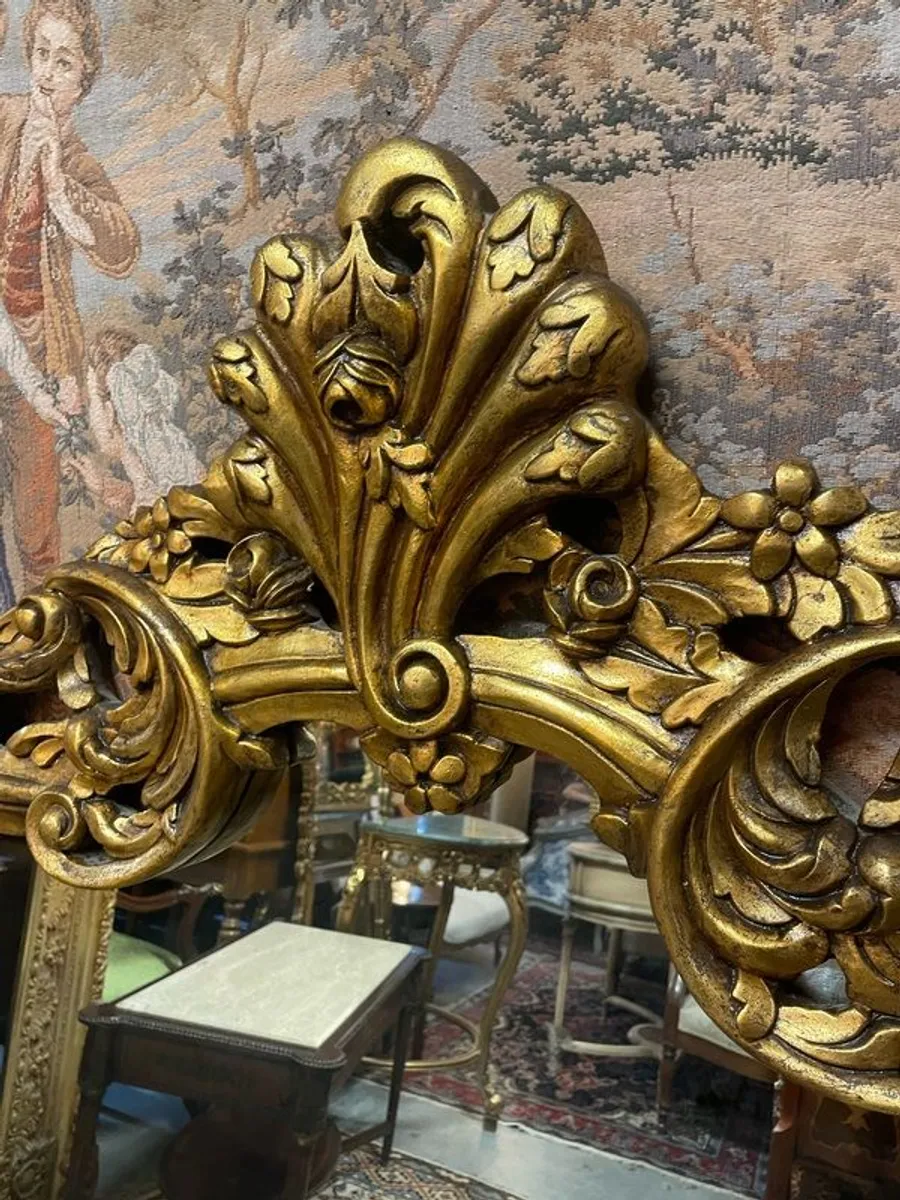 Large Ornate Rococo Style Gilt Mirror - Image 4