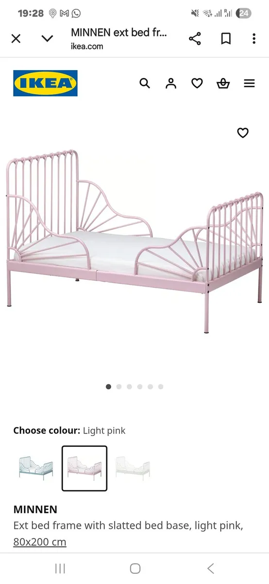BRAND NEW Ikea Minnen Extendable bed with Mattress