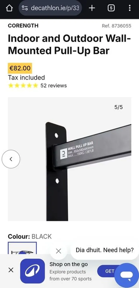 Indoor and Outdoor Wall-Mounted Pull-Up Bar - Image 2