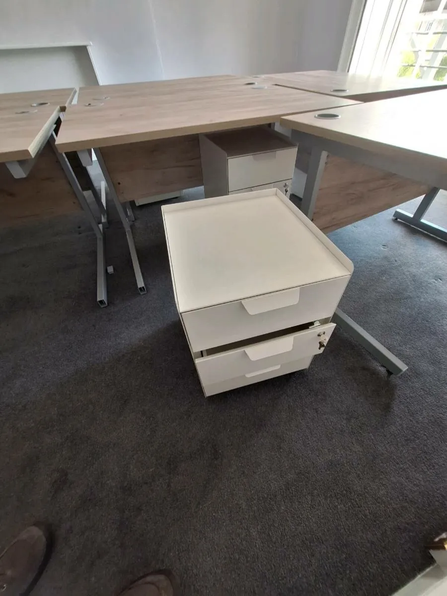 Office desk + small filing cabinet (DELIVERY) - Image 1