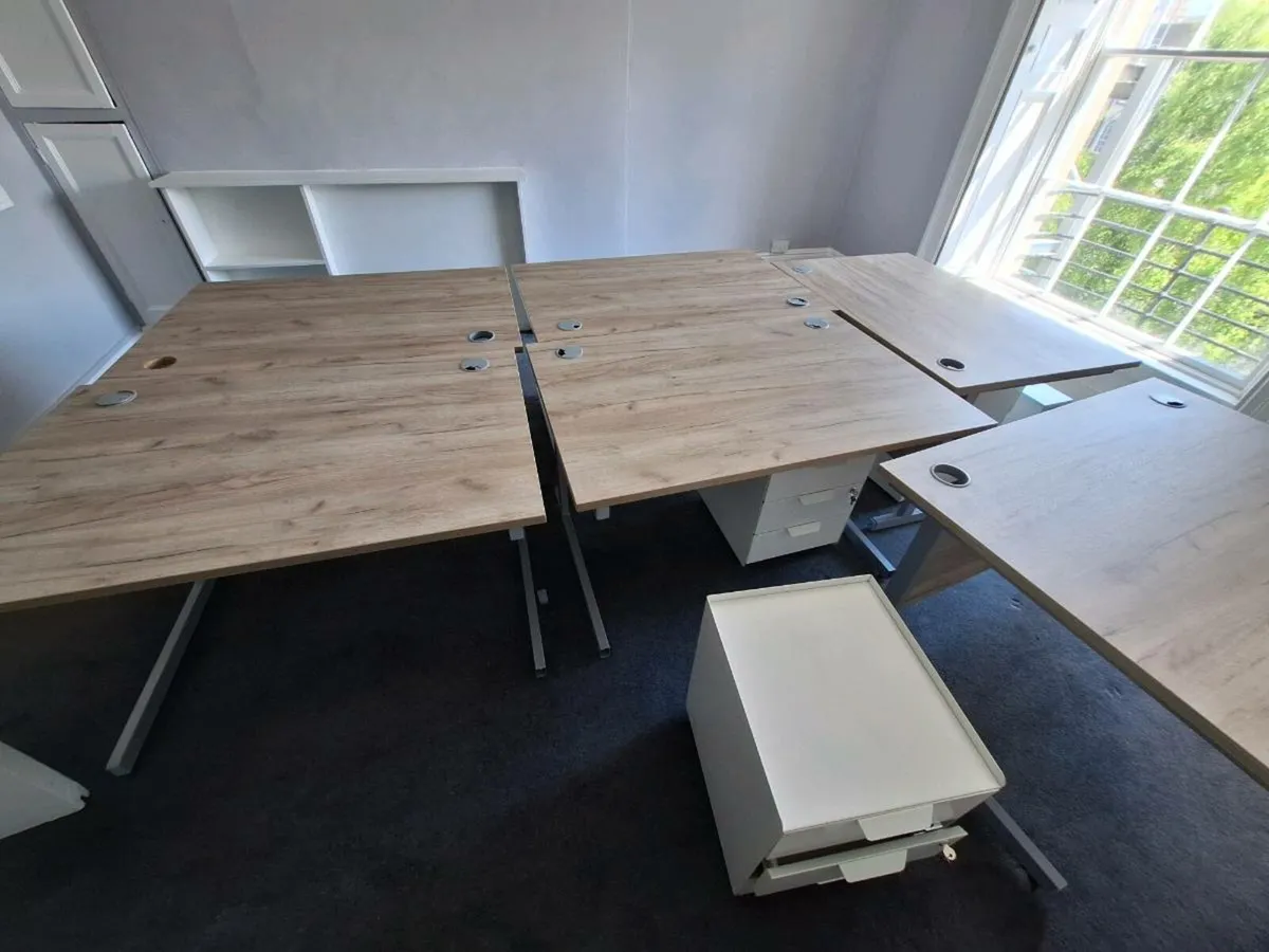 Office desk + small filing cabinet (DELIVERY) - Image 2