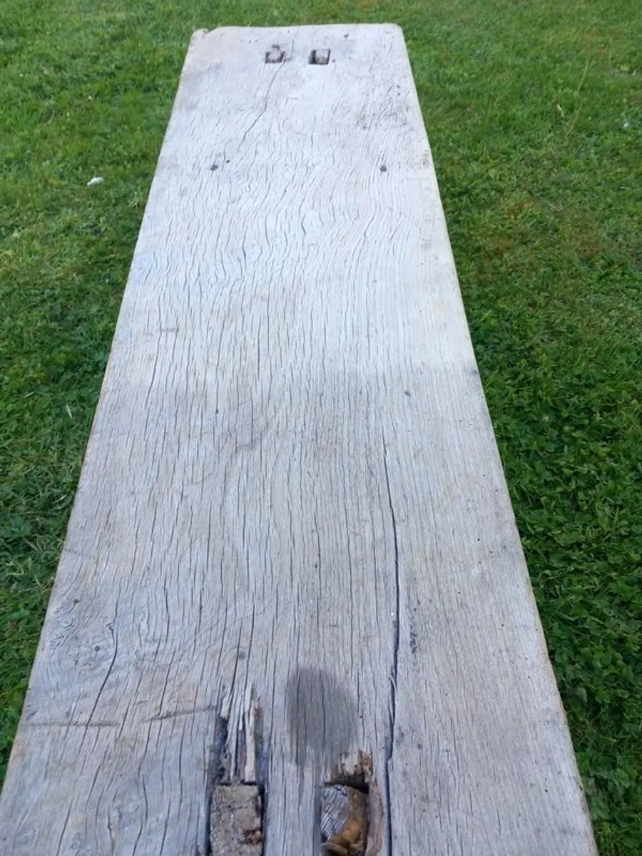 antique handcrafted pig bench - Image 3