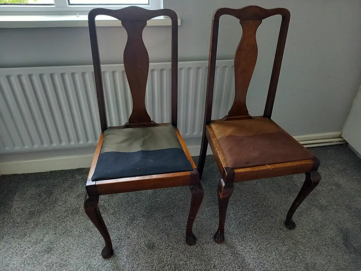 Two Mahogany dining chairs - Image 2