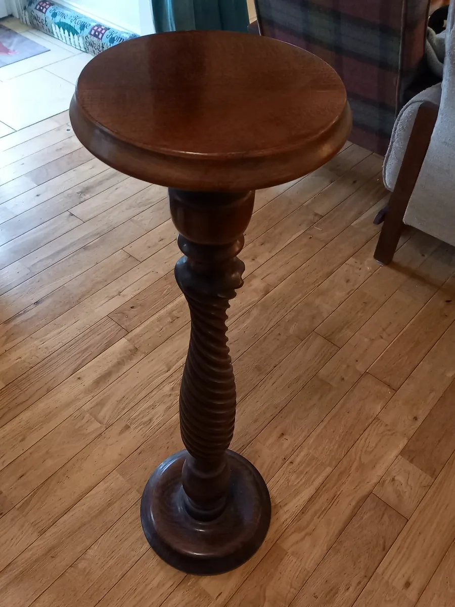 Mahogany Plant Lamp Stand - Image 2