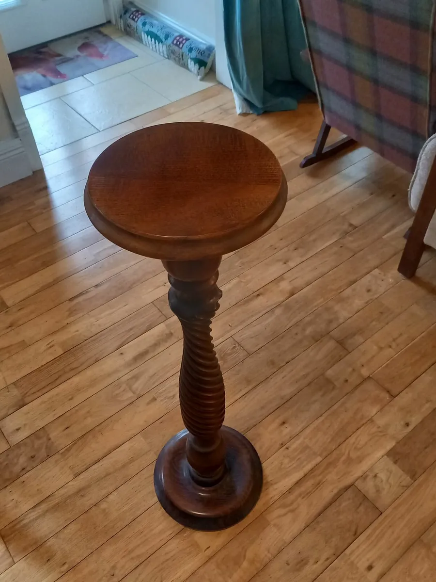 Mahogany Plant Lamp Stand - Image 1