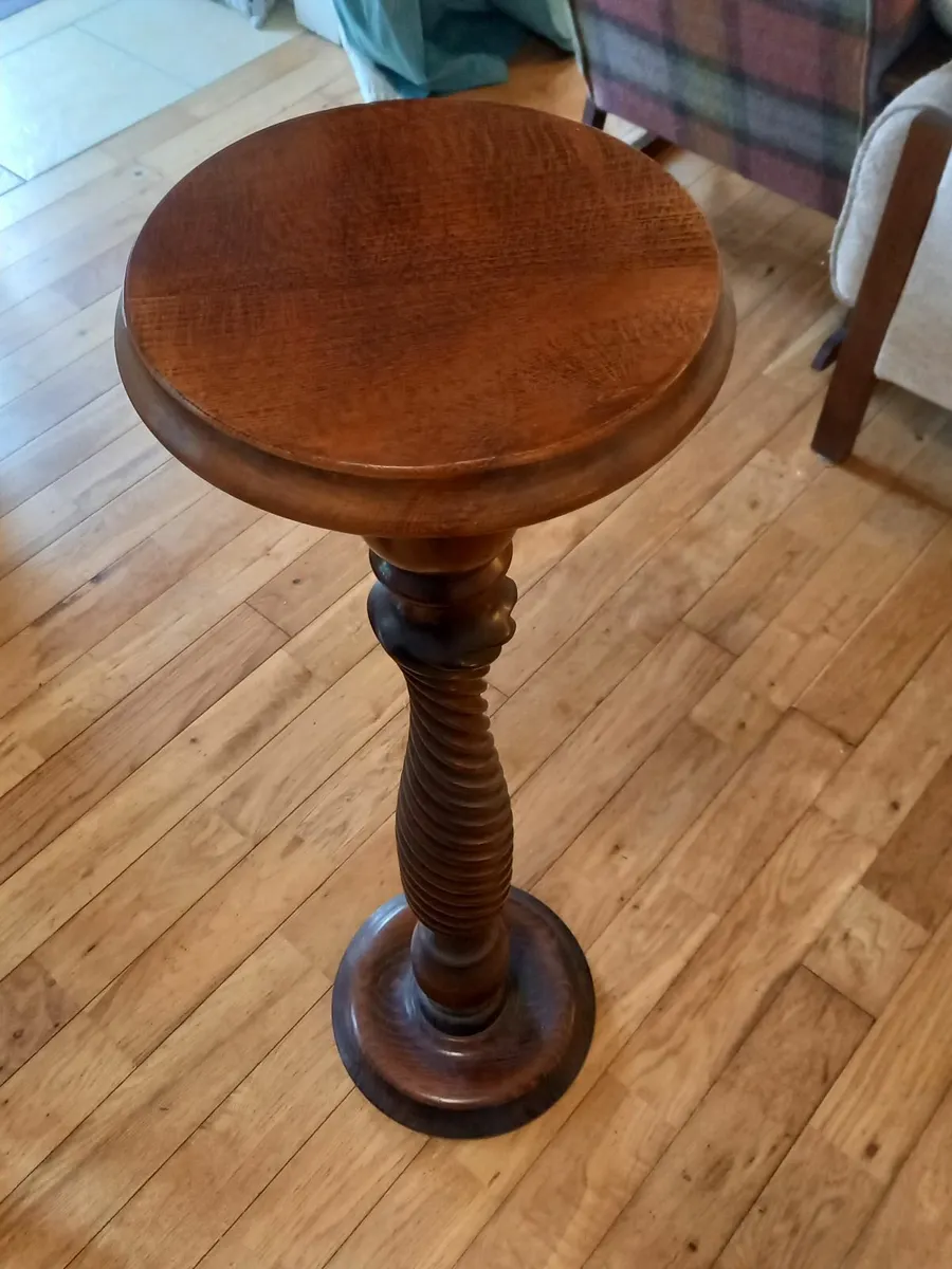 Mahogany Plant Lamp Stand - Image 3