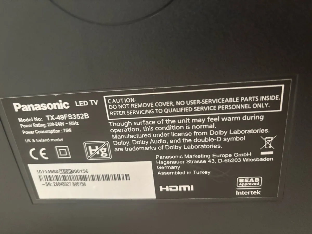 Panasonic television - Image 3