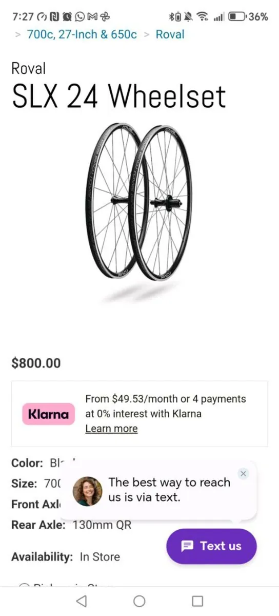 Roval slx 24 rim brake - Image 1