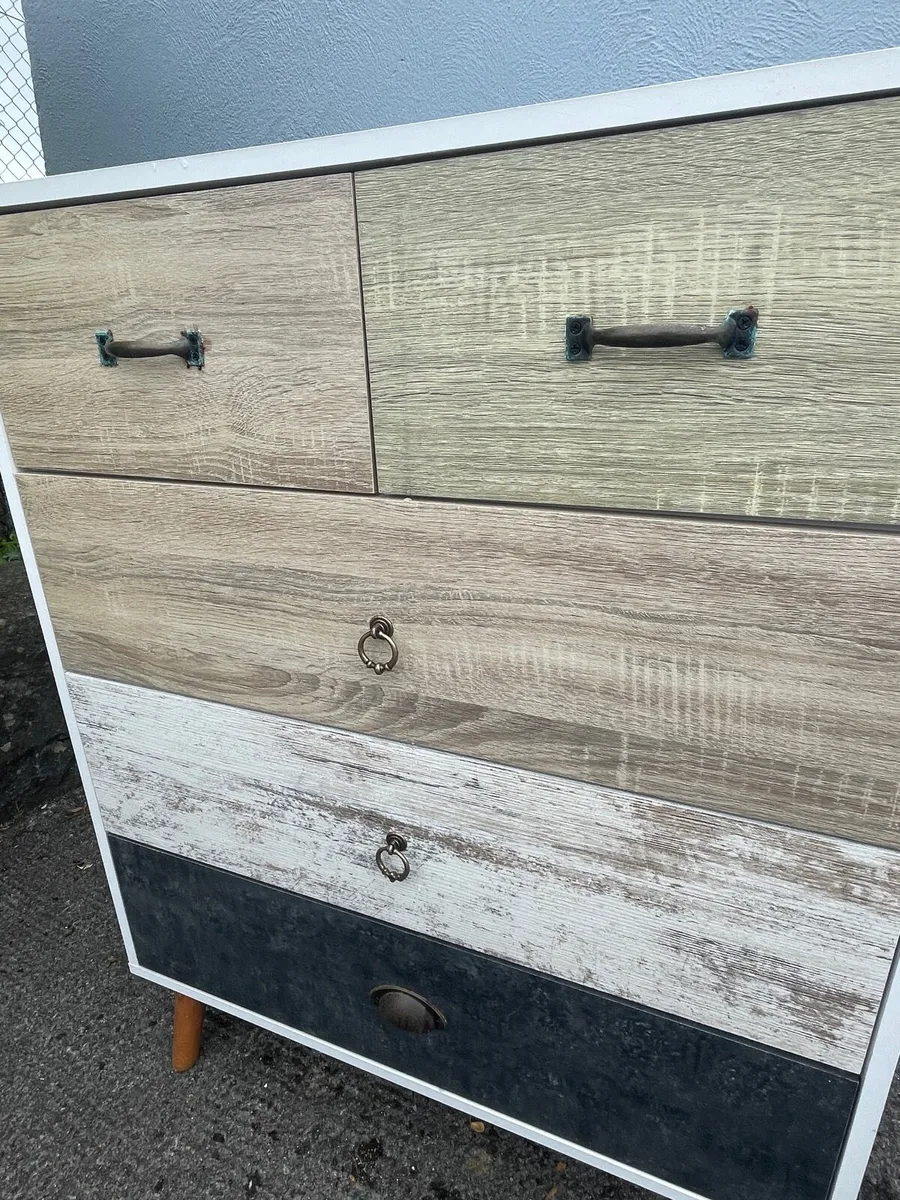 Drawer Chest: Nordic Design  3+2 White - Image 2