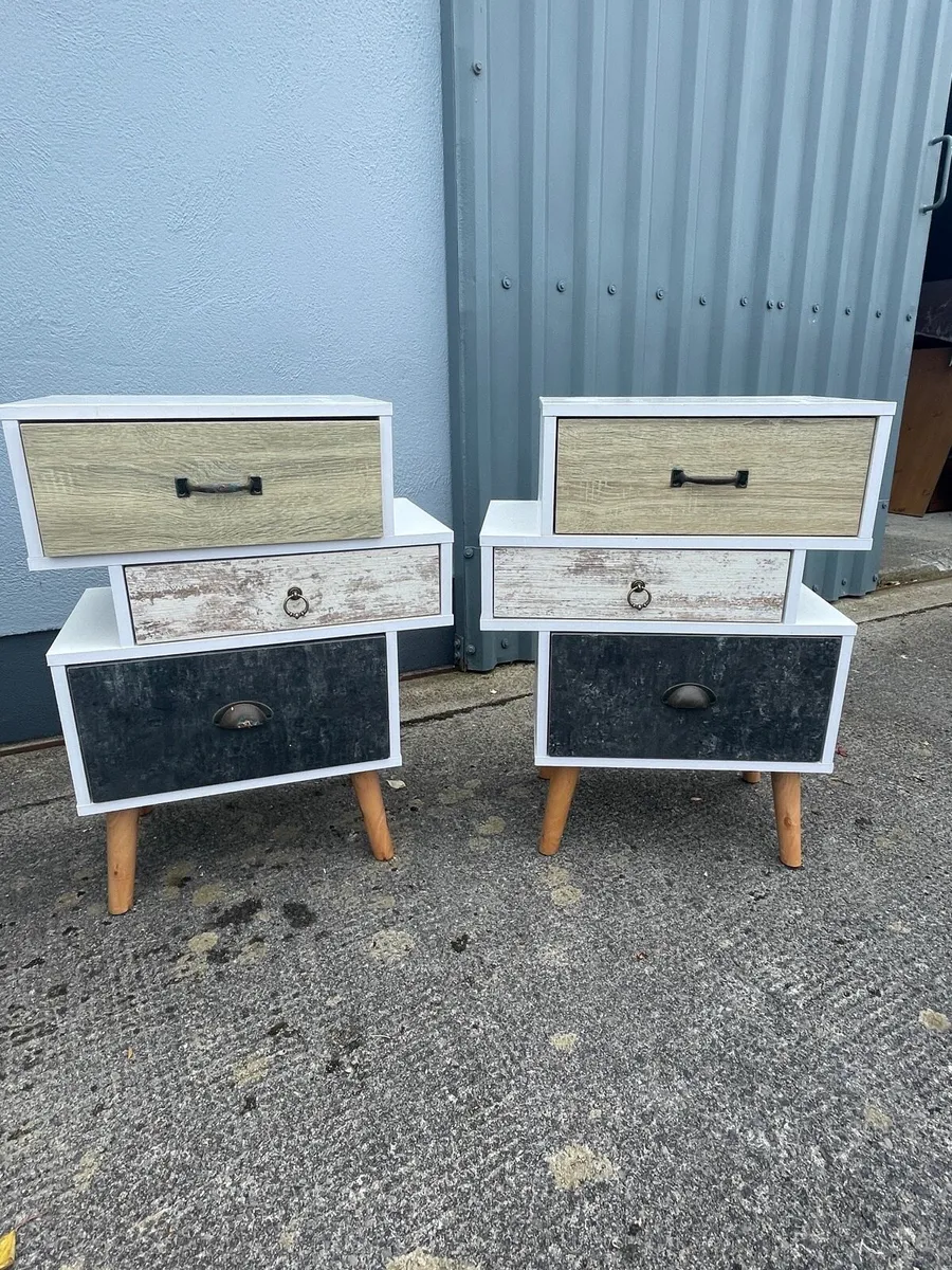Nordic Bedside Drawer: White (selling as a pair)