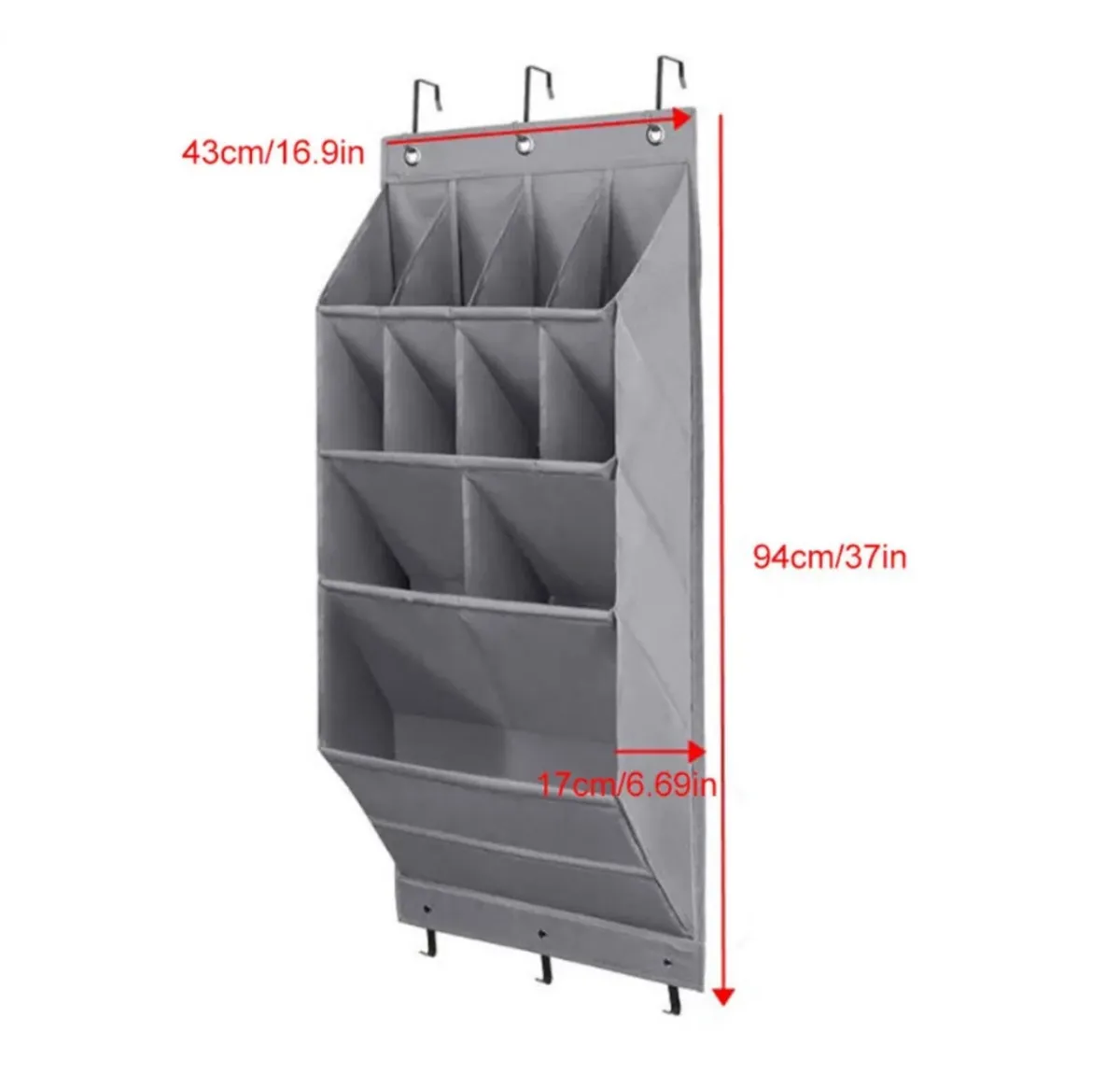 11 Pocket Shoe Holder Over Door Organiser NEW - Image 3