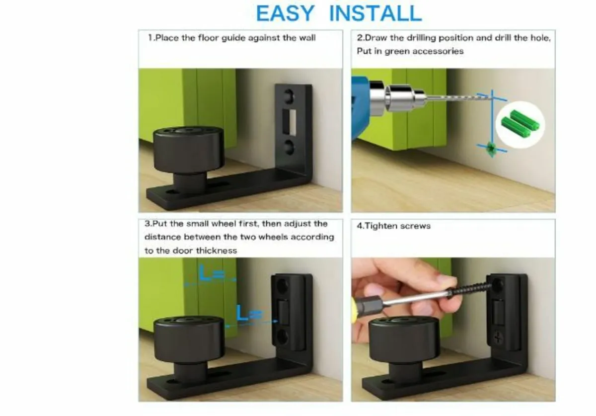 Adjustable Floor Guide Wall/Door - Image 4