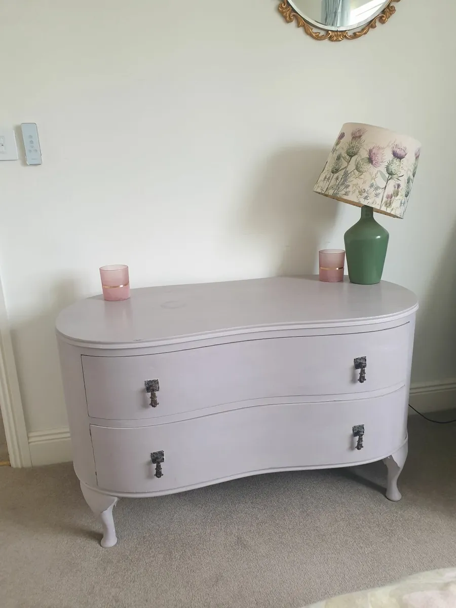 Lovely French grey antique dresser - Image 1