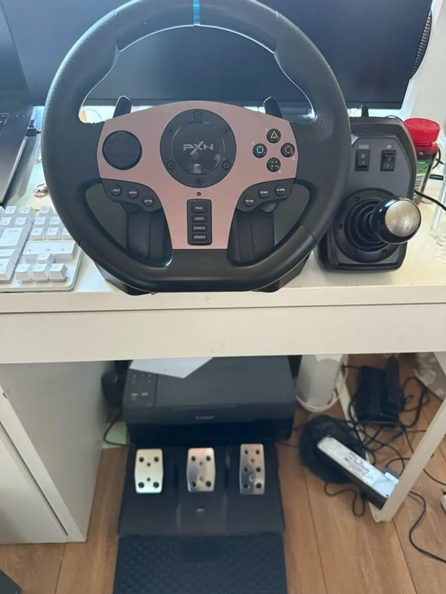 PXN V9 Steering Wheel PC with Pedals and Gear - Image 1