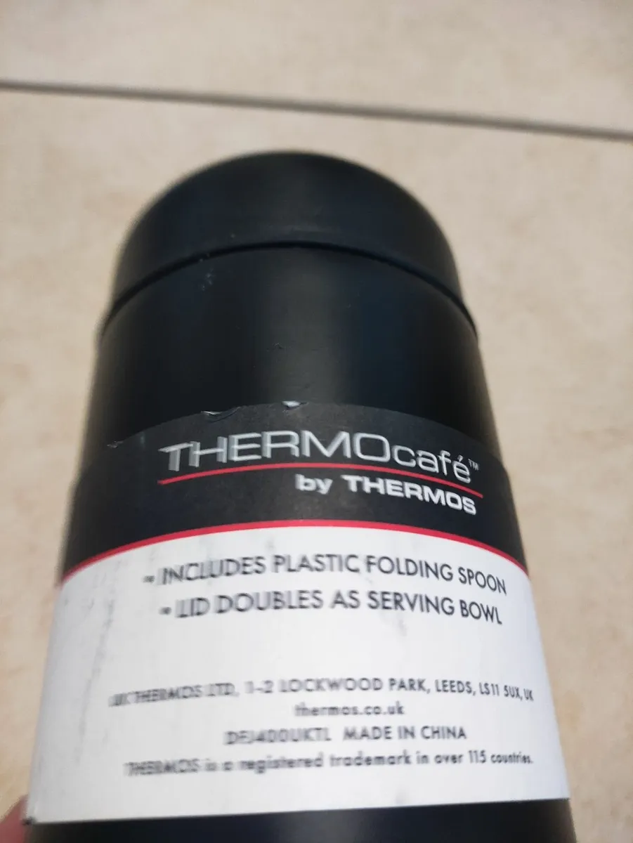 Thermocafe Food Flask in Black - Brand New - Image 1