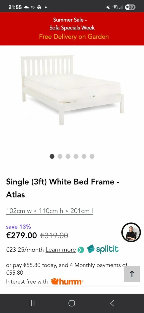 Bed 3ft