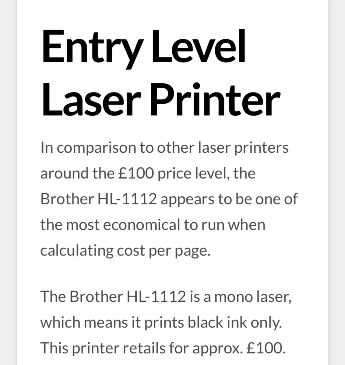 Brother HL-1112 laser printer - Image 3