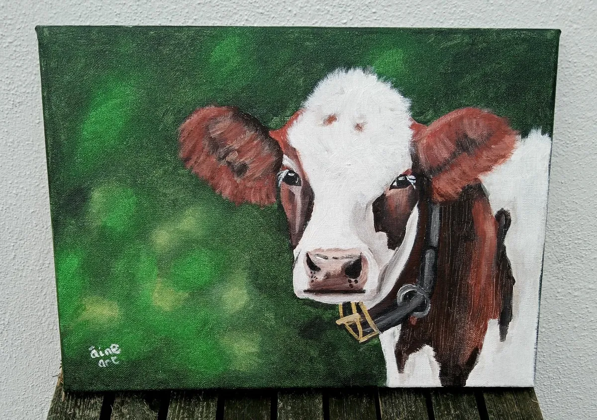 Original Painting  The Hereford Calf