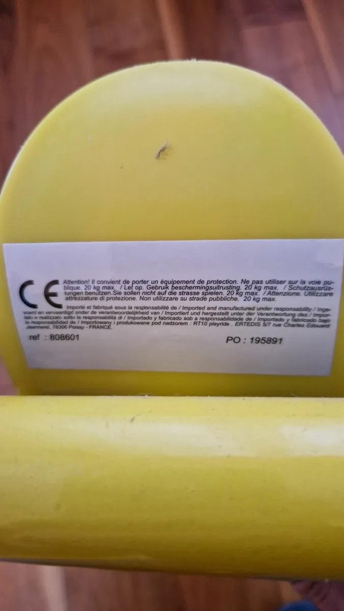 Yellow 3 wheel Scooter - Image 4