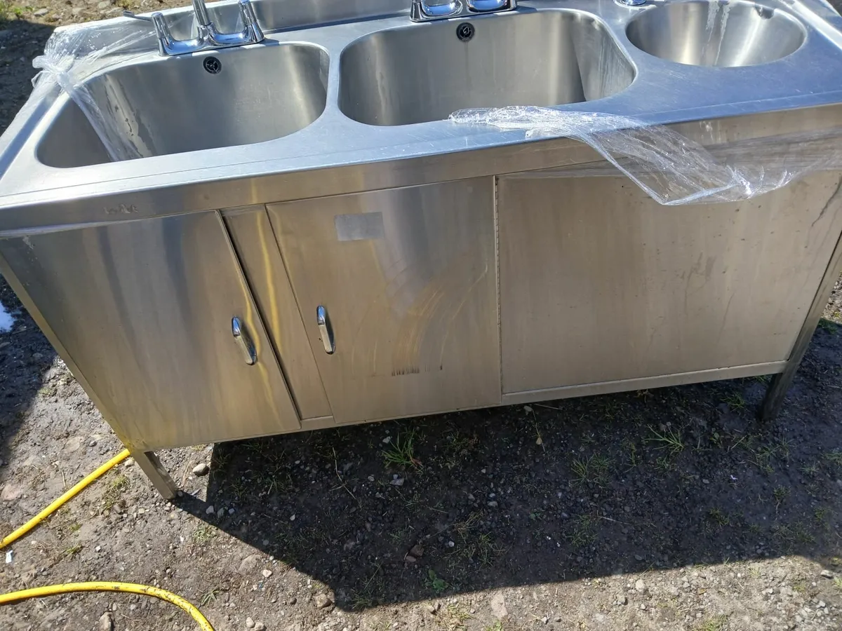 Stainless steel cabbinet ....(3)sinks unit  delive - Image 3