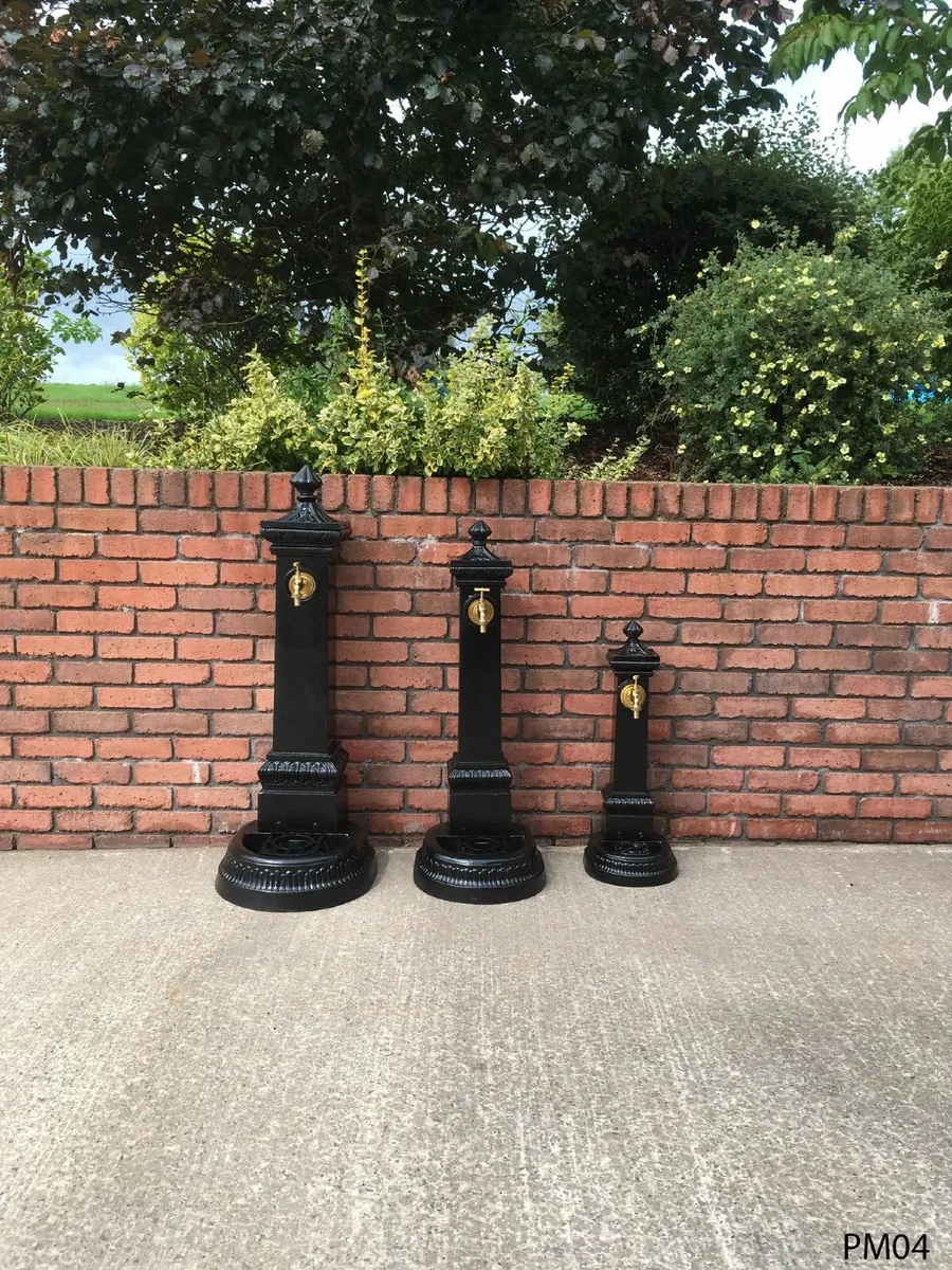 Cast iron garden water taps, pumps & bird baths - Image 1