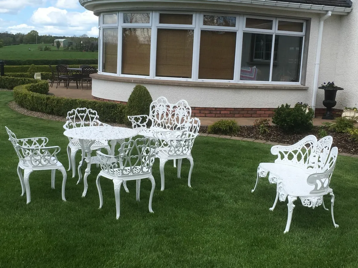 Aluminium Garden Patio Table and Chairs Furniture - Image 3
